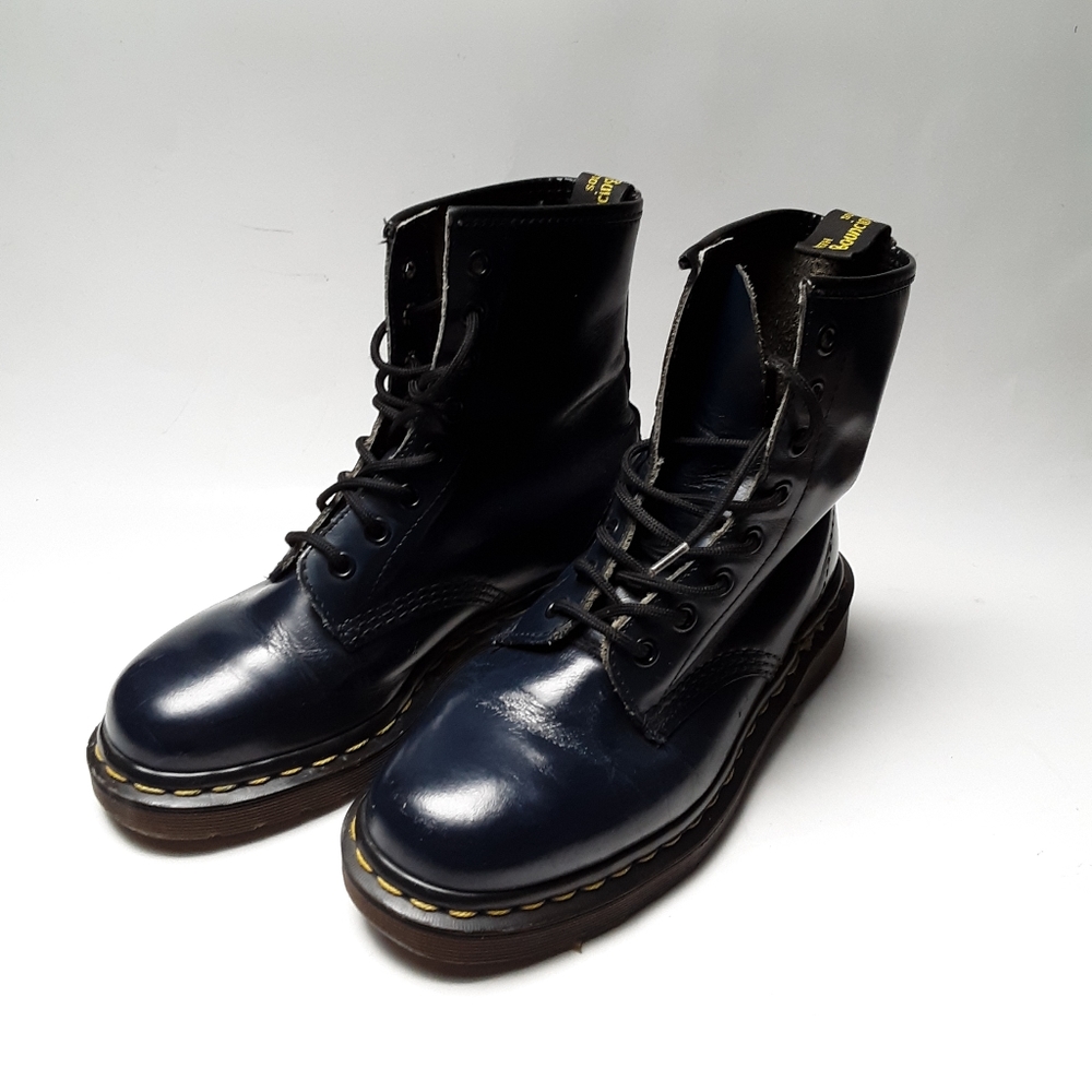 Authentic Dr. Martens Navy Dark Blue Boots Size 5